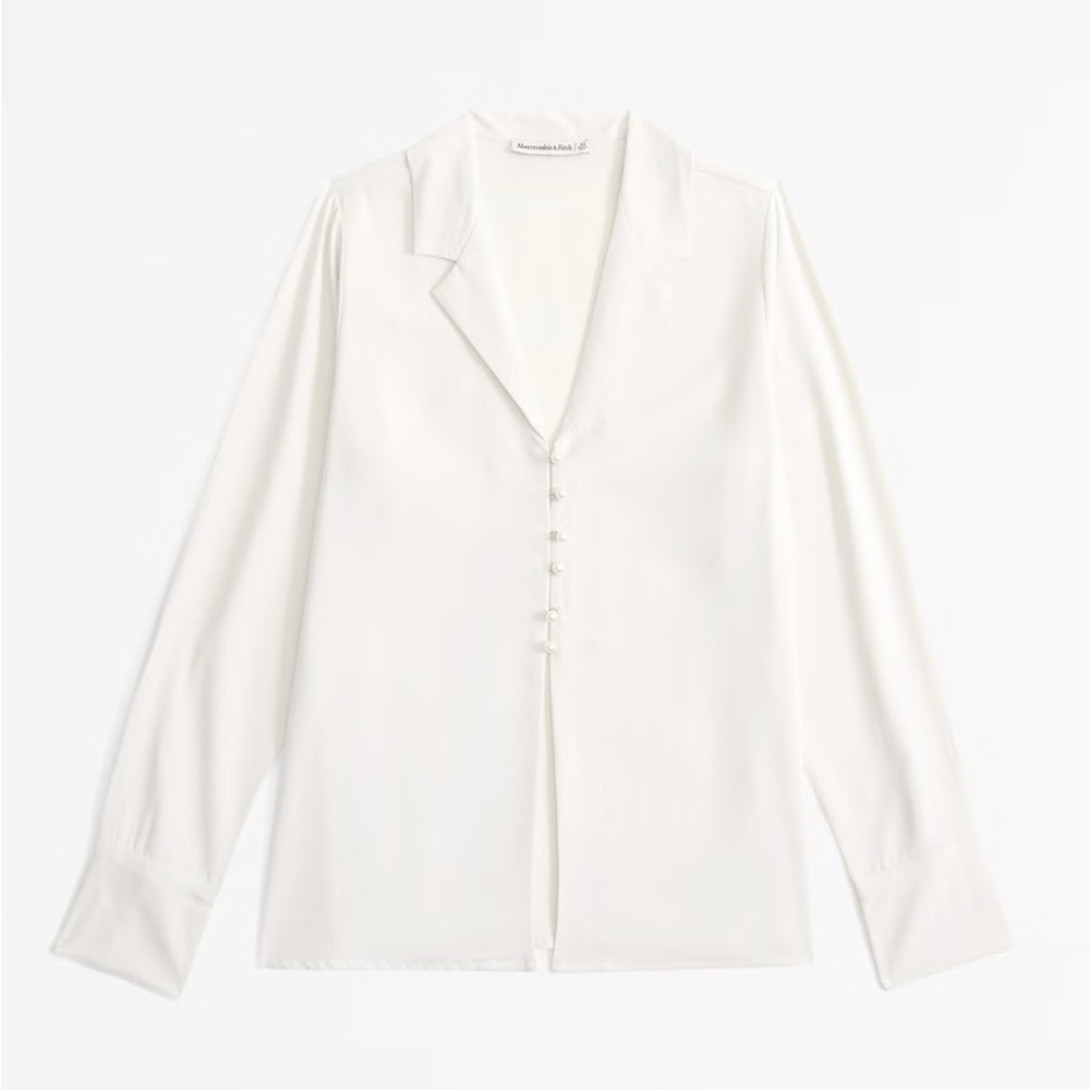 Abercrombie Satin Pearl Button Shirt